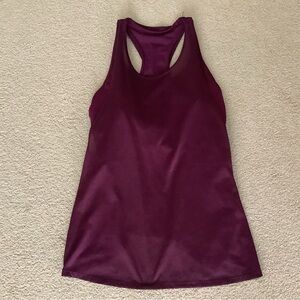 Lululemon Pushing Limits Tank Luxtreme 2 in 1 Mesh Bra Dark Red Wine Cranberry 6